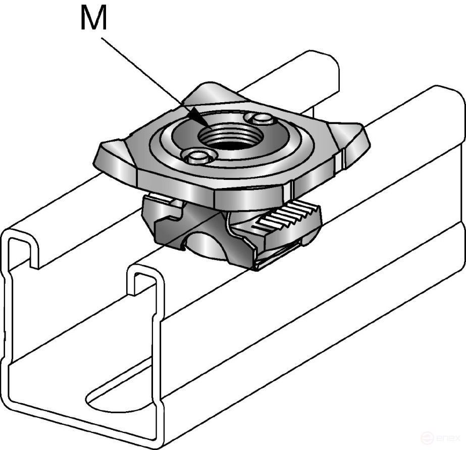 Mounting nut MQA-M16-B 2199454
