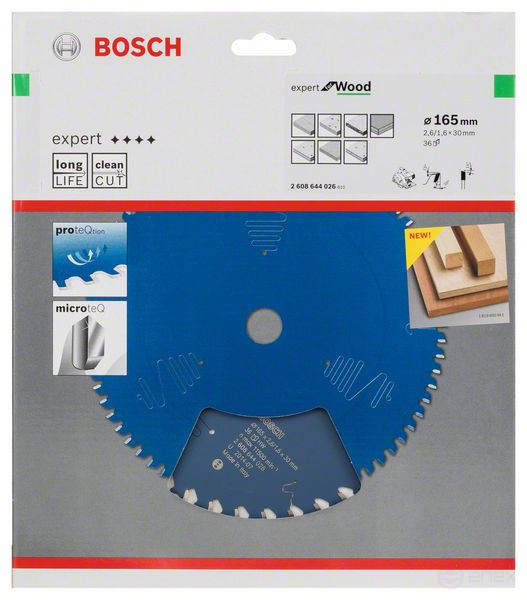 Expert for Wood saw blade 165 x 30 x 2.6 mm, 36