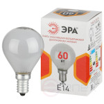 Incandescent lamp ERA P-60-E14-230-FR 60W 230V ball matte color box E14