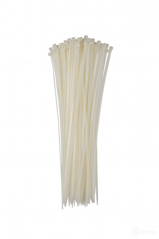 WRline WR-SHN-36-300W Стяжка-хомут 3,6х300 мм, кабельная нейлоновая 6,6, неразъемная, цвет белый (100шт)