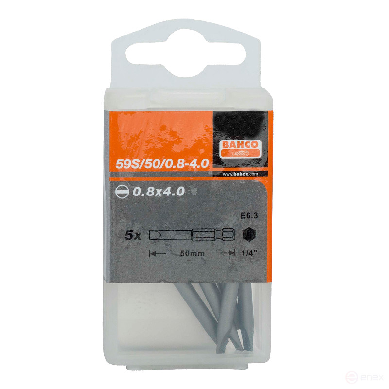 2 x Биты под прямой шлиц 0.8-3.4 50 мм 1/4