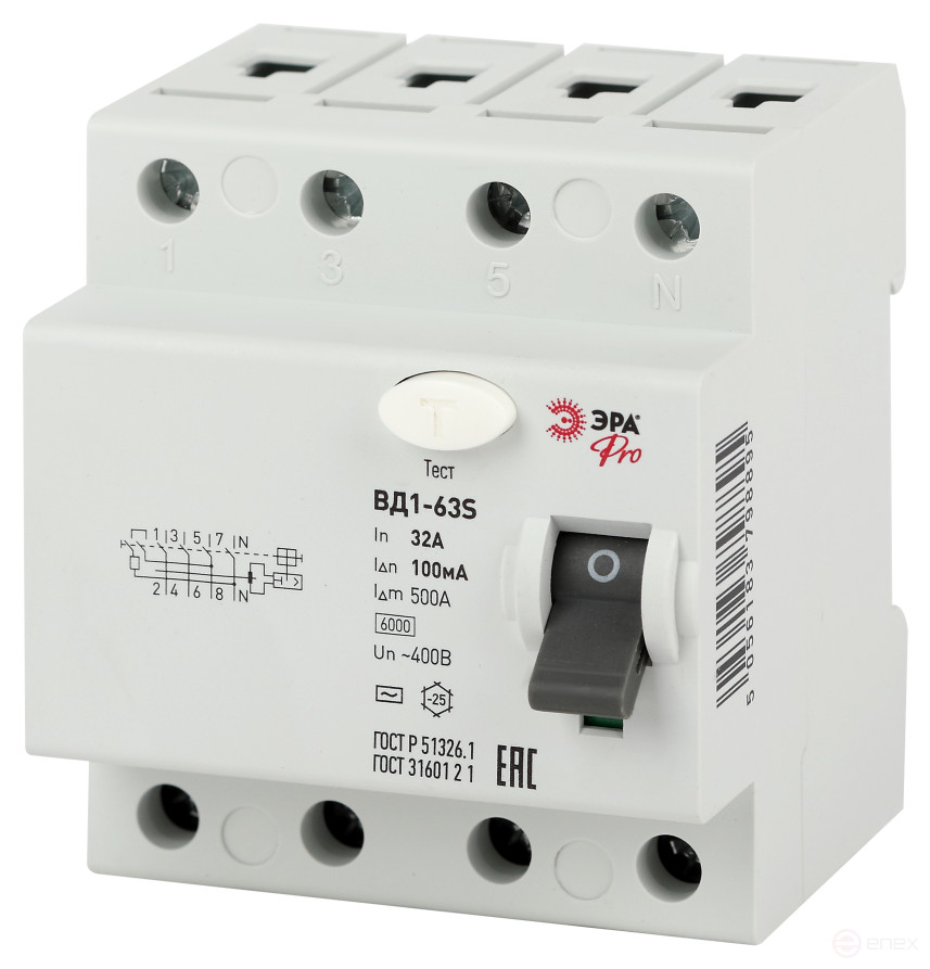 RCD ERA PRO NO-902-154 VD1-63S 4P 32A 100mA