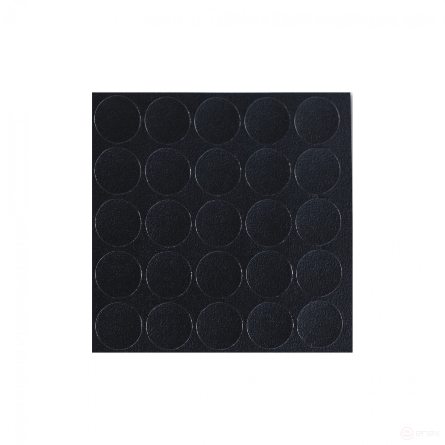 Self-adhesive plug for confirmations black lamb (14327) AKS (sheet-25 pcs.)
