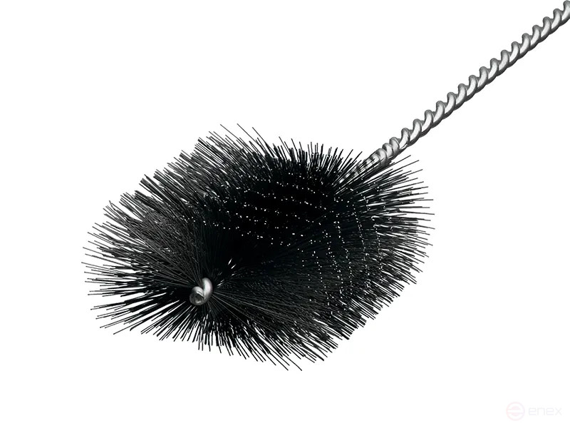 Щетка ерш IBZ с ручной петлей, 600*150 мм, диаметр 25 мм, обрезка с 4х сторон 14*12 мм, нейлон РА белый 0,30 мм, хвостовик 2,5 мм