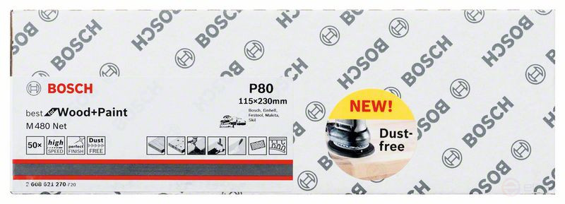 Sanding sheet 115 x 230 mm, 80, 2608621270