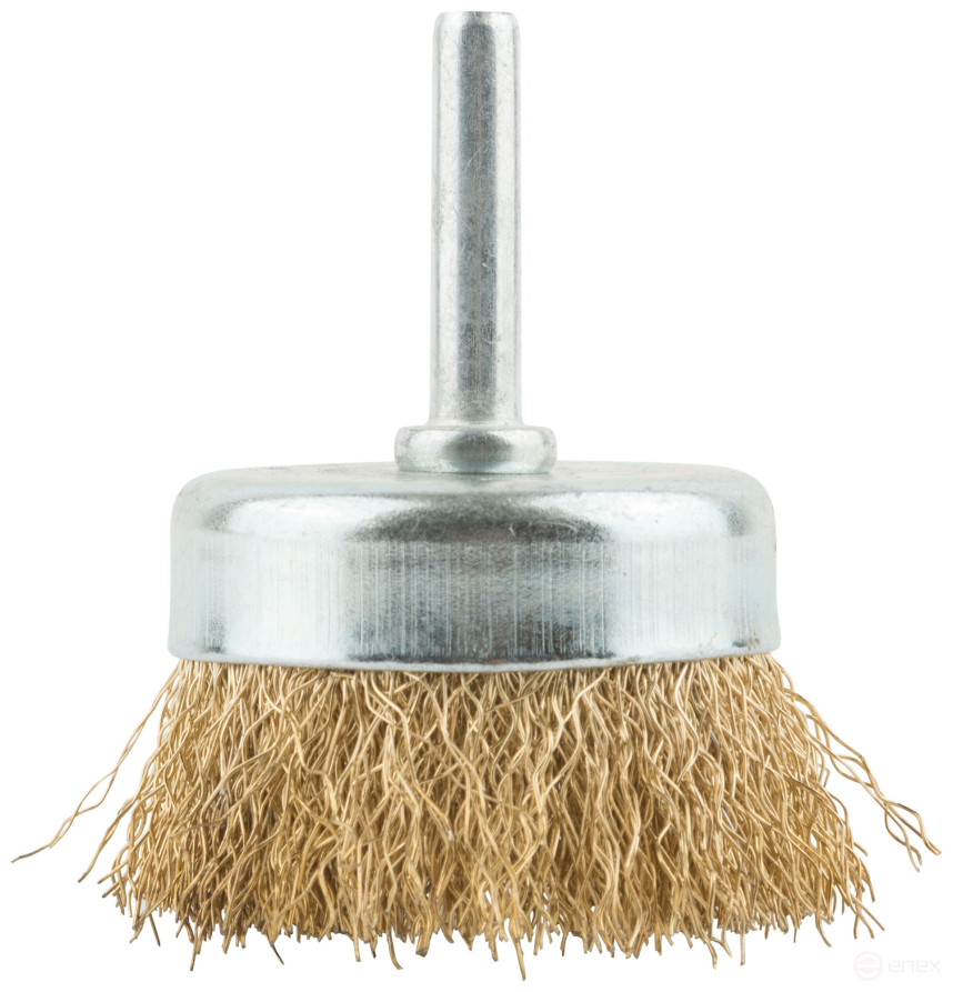 Korschetka, "cup" type, with a pin, 50 mm latuned steel wavy wire