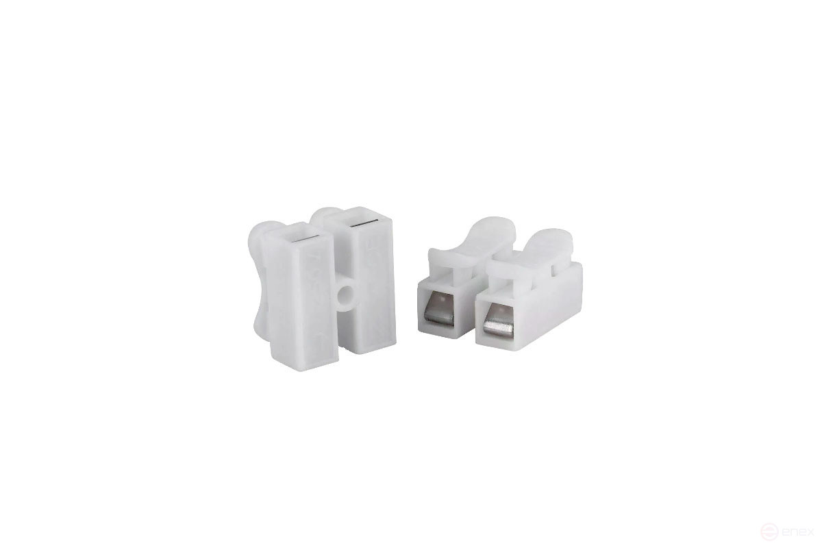 Зажим соединительный изолированный RIPO CH-2 белый для подкл. фазных пров. 2 линии (2 вх/вых) (упк 50шт)