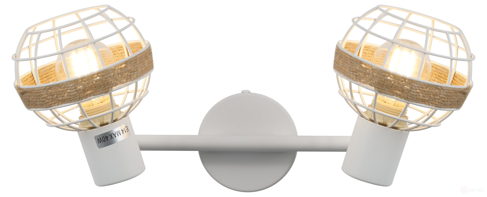 Rivoli Anselma 7034-702 spot wall and ceiling lamp 2 x E14 40 W rotary