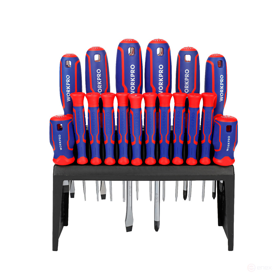 Screwdriver Set 18pcs with Stand Prof WP200506 WORKPRO