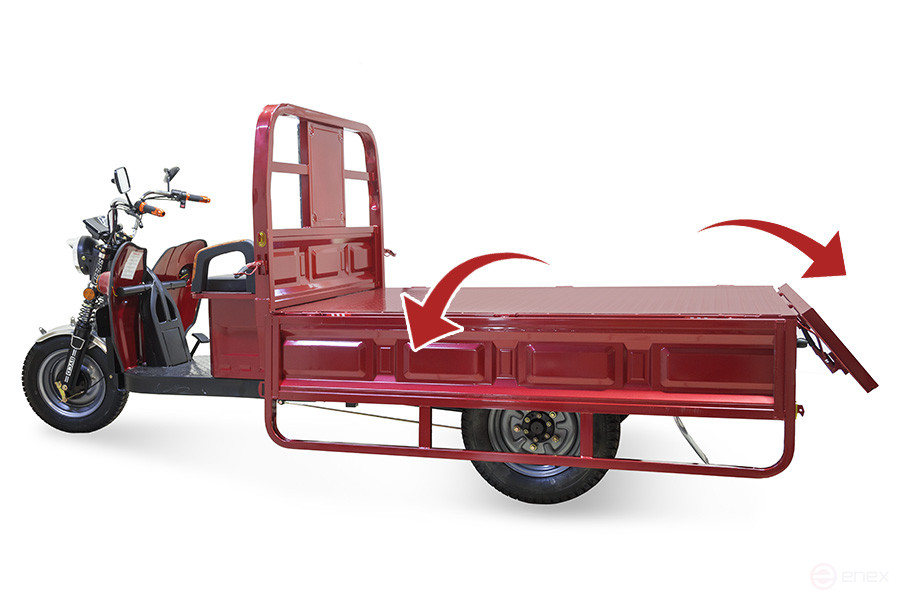 Грузовой электротрицикл Rutrike D4 1800 60V1500W, темно-серый