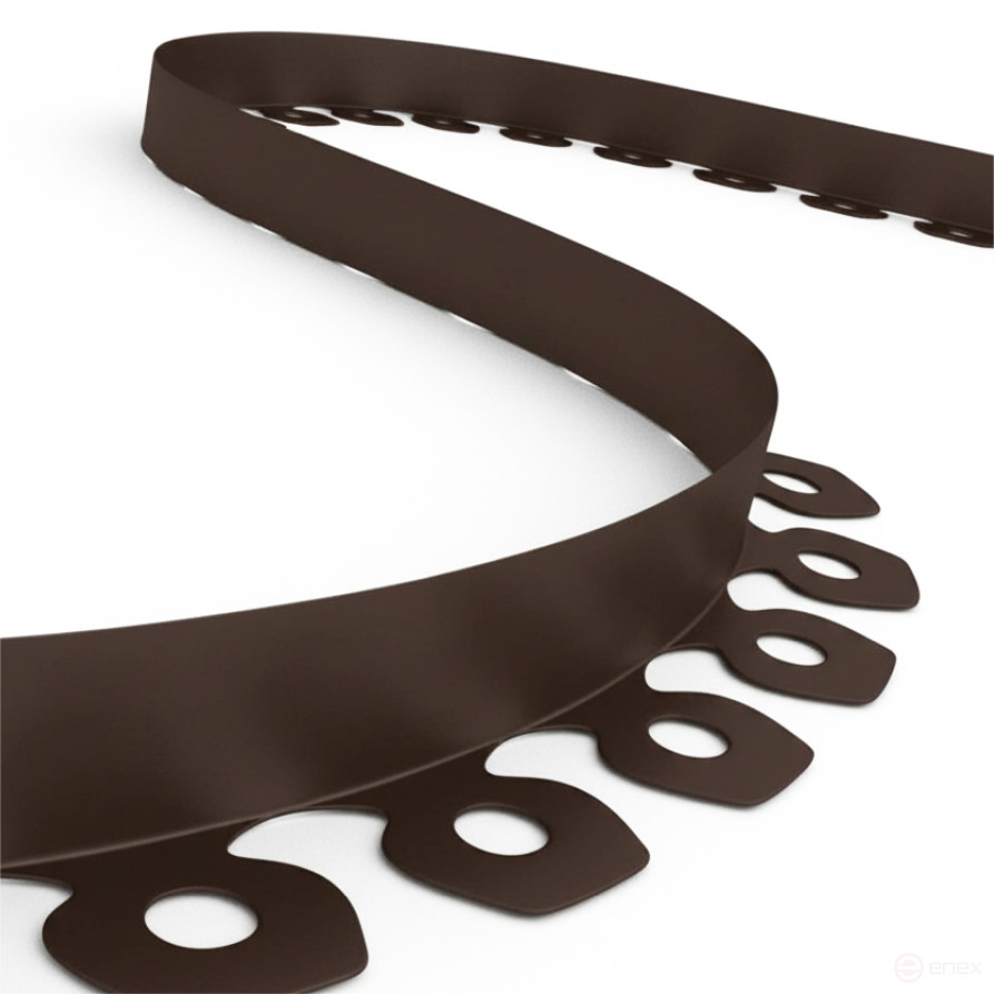 Plastic Mango garden board Geoplastboard, height 55 mm, 10 meters +30 stakes, brown