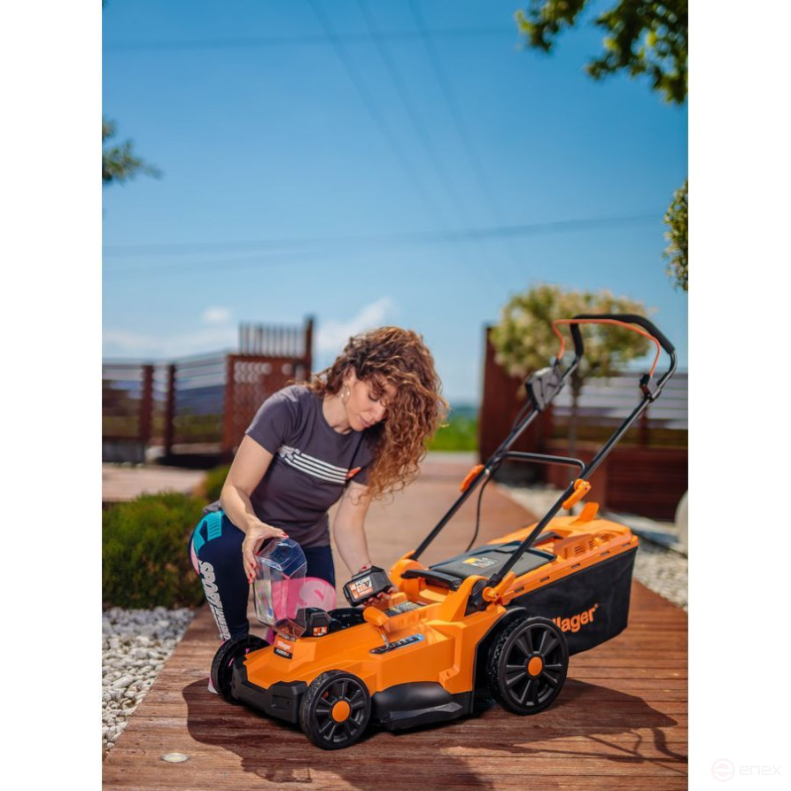 Аккумуляторная газонокосилка Villager VILLY 4340E-2BCB, бесщёточная