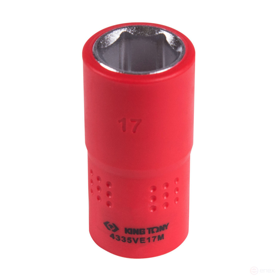 Головка торцевая диэлектрическая шестигранная 1/2", 17 мм KING TONY 4335VE17M