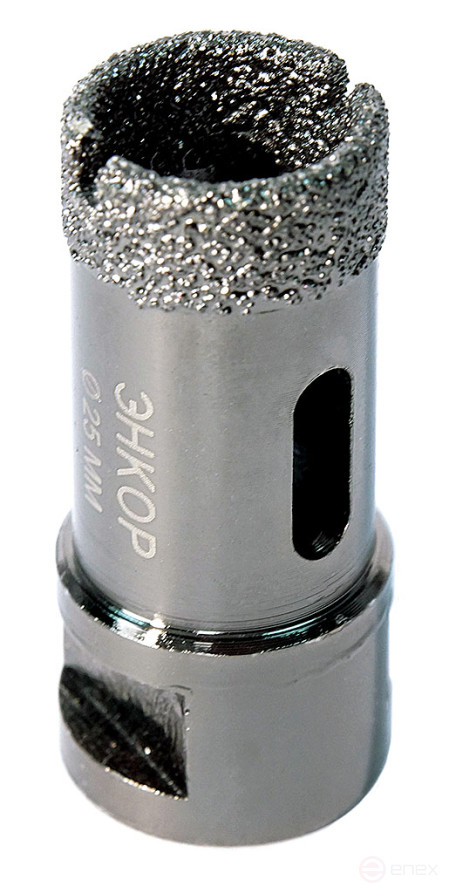 Коронка алмазная по керамограниту D 25 мм для УШМ сух. рез