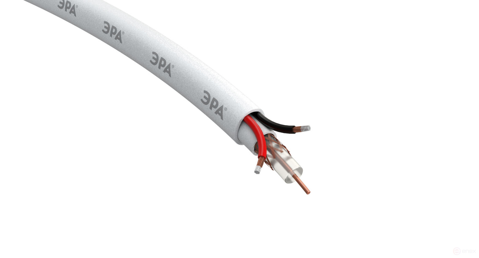 KL-0.75-PVC Cable for analog video surveillance ERA SIMPLE KVK-V-2+2x0.75 mm2 bay 200 meters, white