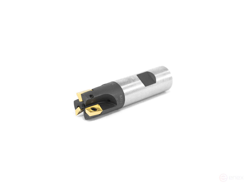 End mill 40 with mechanical fastening 4gr. pl. APKT 11T3.. Z=3 c/x Weldon 32 COOLANT AE390-R040.16.03.W32.C "Russian Tool" (RI)