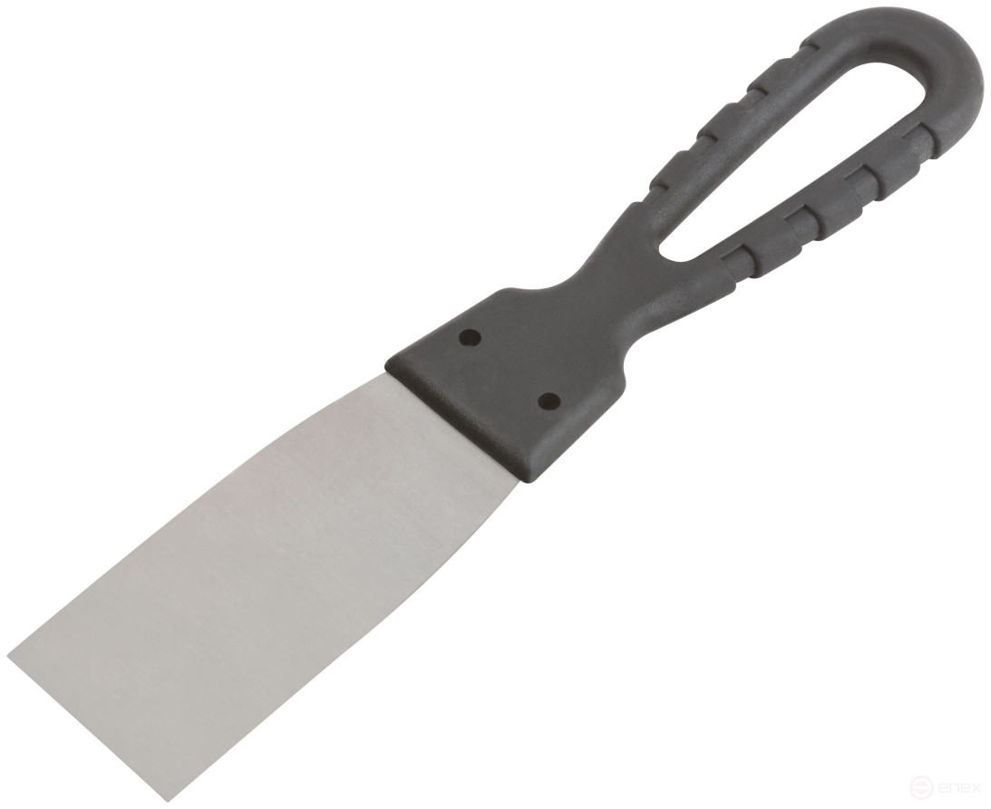 Шпатель, лезвие нержавеющая сталь, пластиковая ручка 40 мм
