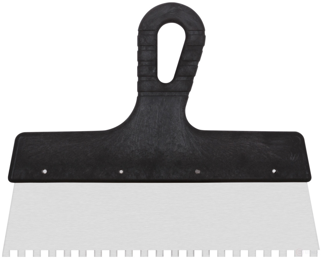 Шпатель фасадный нержавеющий зубчатый 250 мм/зуб 6 мм