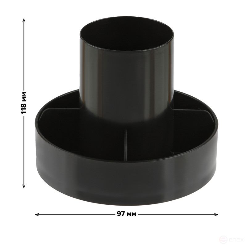 Настольная подставка СТАММ "Метеор", пластиковая, черная