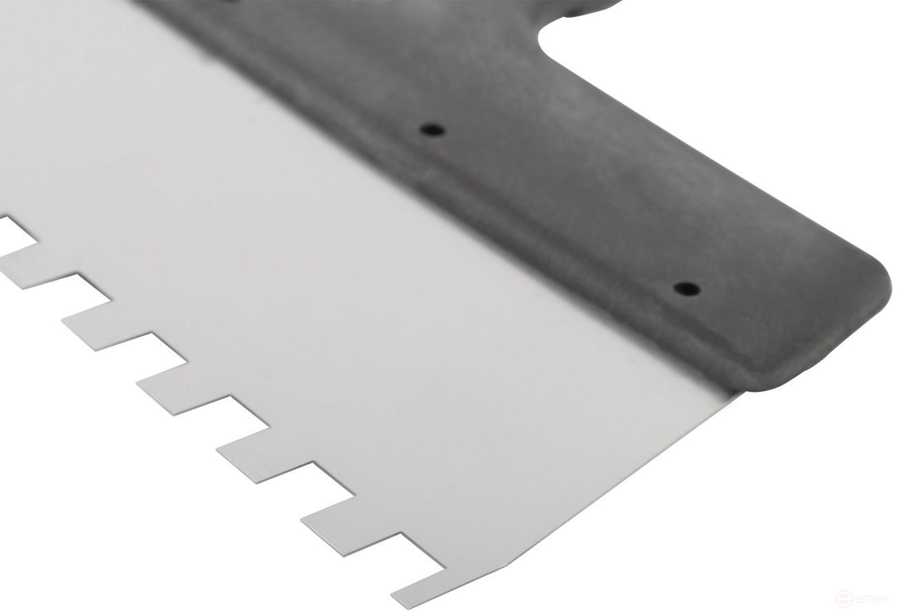 Шпатель фасадный нержавеющий зубчатый 250 мм / зуб 8 мм