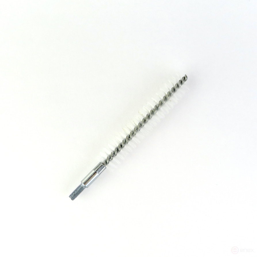 Nylon D20 ruff, 0.25 pile, M6 thread fit (14-275) brush for soft cleaning and cleaning of holes, channels, heat exchanger, tubes, hoses, equipment in furnace, chimney, boiler systems