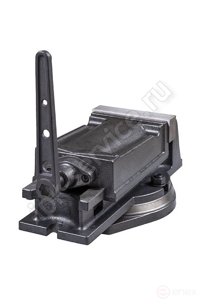 Machine tool vise 100mm with closure.rotary screw QH100