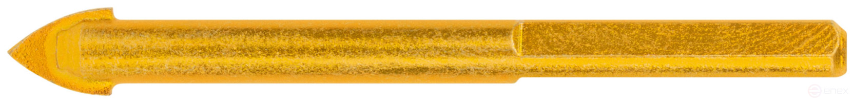 Universal drill bit for tile, glass, granite, concrete, brick, triangular shank, 8x75 mm