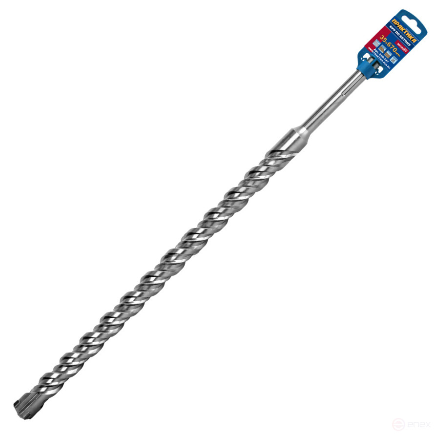 Drill bit SDS-MAX PRAKTIKA 35 x 530/670mm, QUADRO, Expert series, for concrete (919-747)