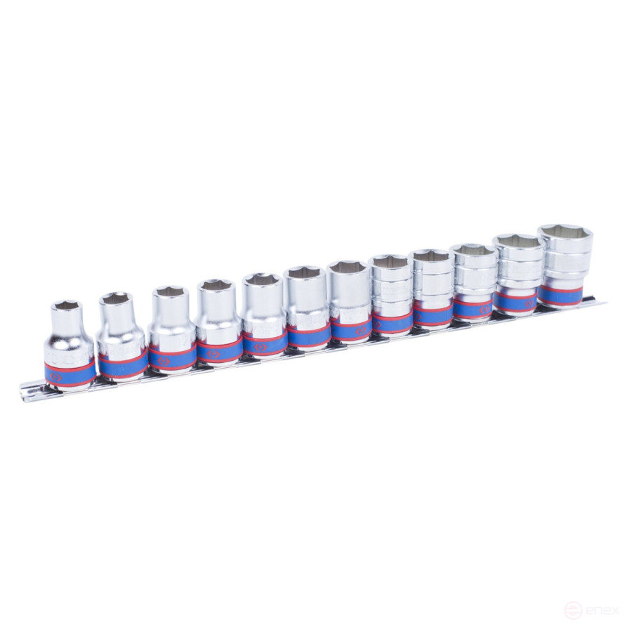 Набор торцевых головок 1/2", шестигранные, 10-24 мм, 12 предметов KING TONY 4312MR8