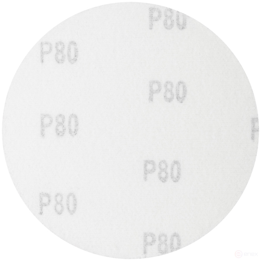 Круги шлифовальные сплошные (липучка), алюминий-оксидные, 125 мм, 5 шт. Р 80