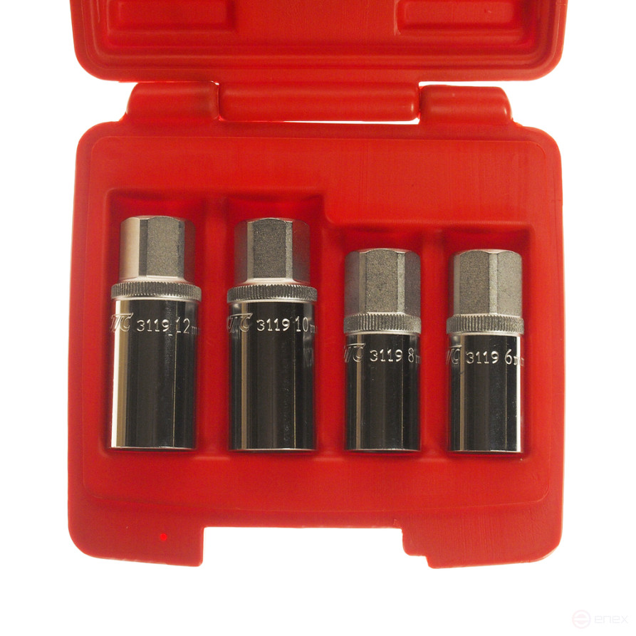 Набор шпильковертов 6-12мм 4 предмета в кейсе JTC
