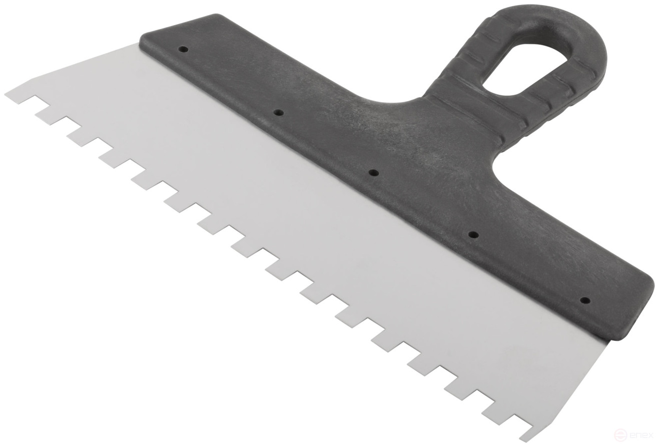 Шпатель фасадный нержавеющий зубчатый 250 мм / зуб 8 мм