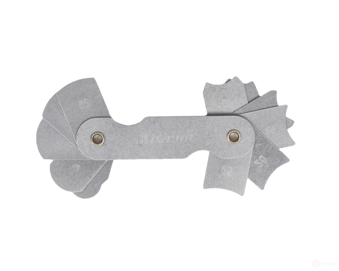 A set of Micron radius templates No. 2 (R 8-25mm) with calibration