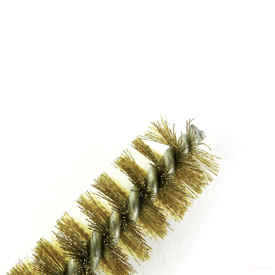 Brass brush D20, pile 0.15, fit M6 thread (14-255) brush for gentle cleaning and cleaning of holes, channels, heat exchangers, pipes and equipment in furnace, chimney, boiler systems