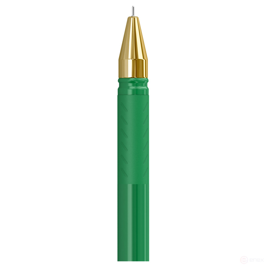 Ручка шариковая Berlingo "xGold" зеленая, 0,7 мм, игольчатый стержень, грип