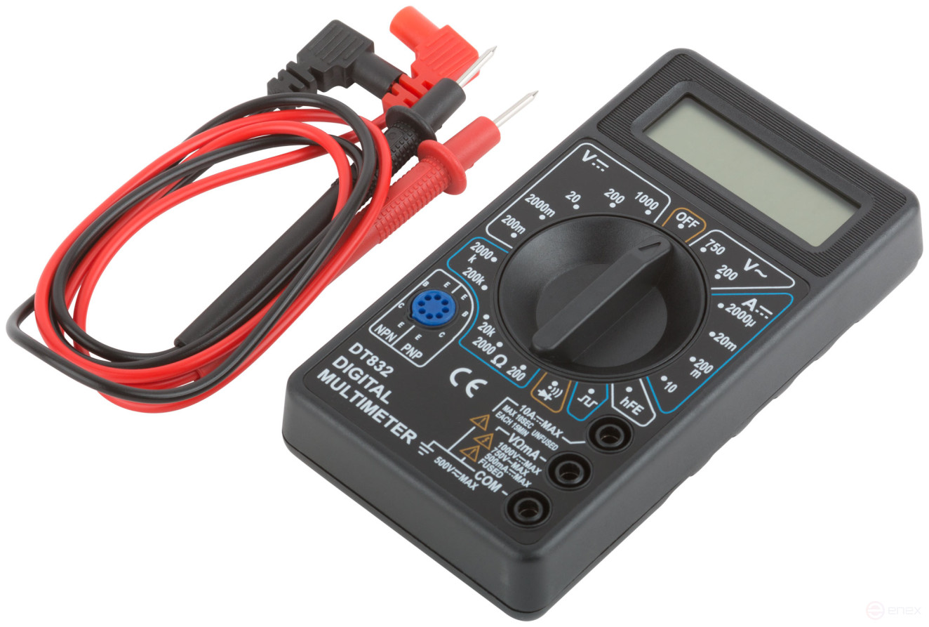 Multimeter 0.1 mV-1000 V; 0.1 V-750 V; 1 µA-10 A; 0.1 Ohm-2 mOhm; box