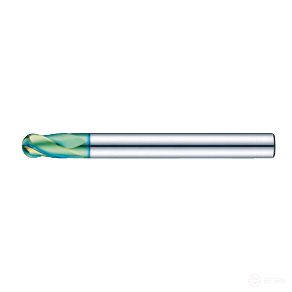 Spherical milling cutter D12x22x110x12 Z4 TiSiN-nano