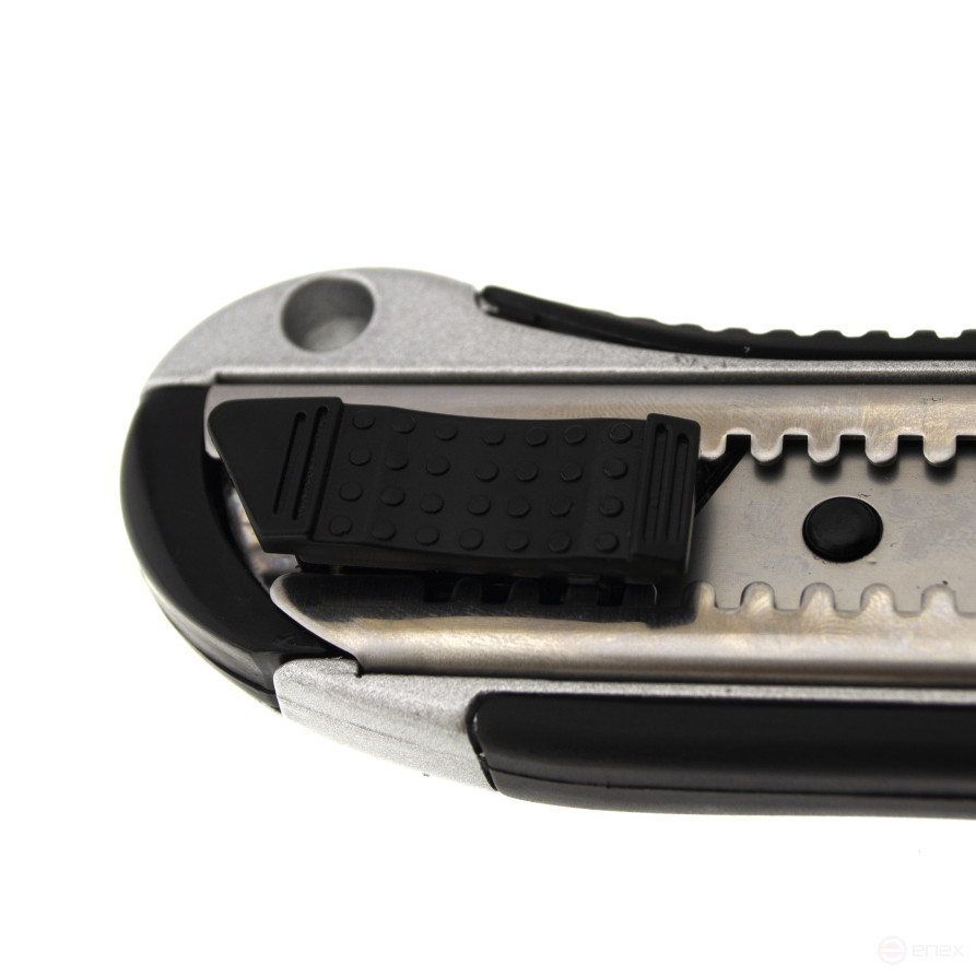 Нож канцелярский 25мм, металл корпус, ПРОФИ, фиксатор на корпусе, Чеглок (6/48)