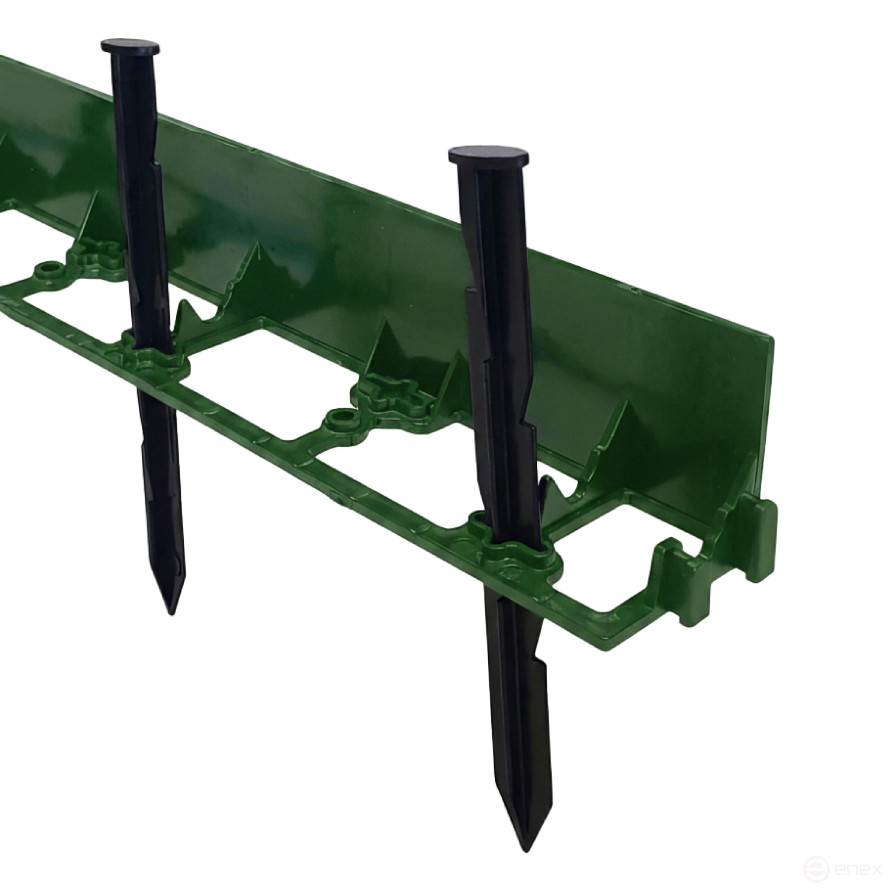 Garden plastic curb Geoplastboard 1000*45 mm, 8 pieces + 24 pegs, green