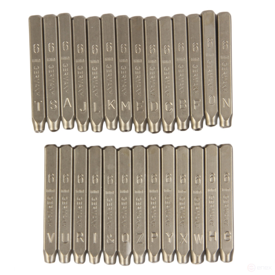 Letter stamps Latin 6 mm JTC