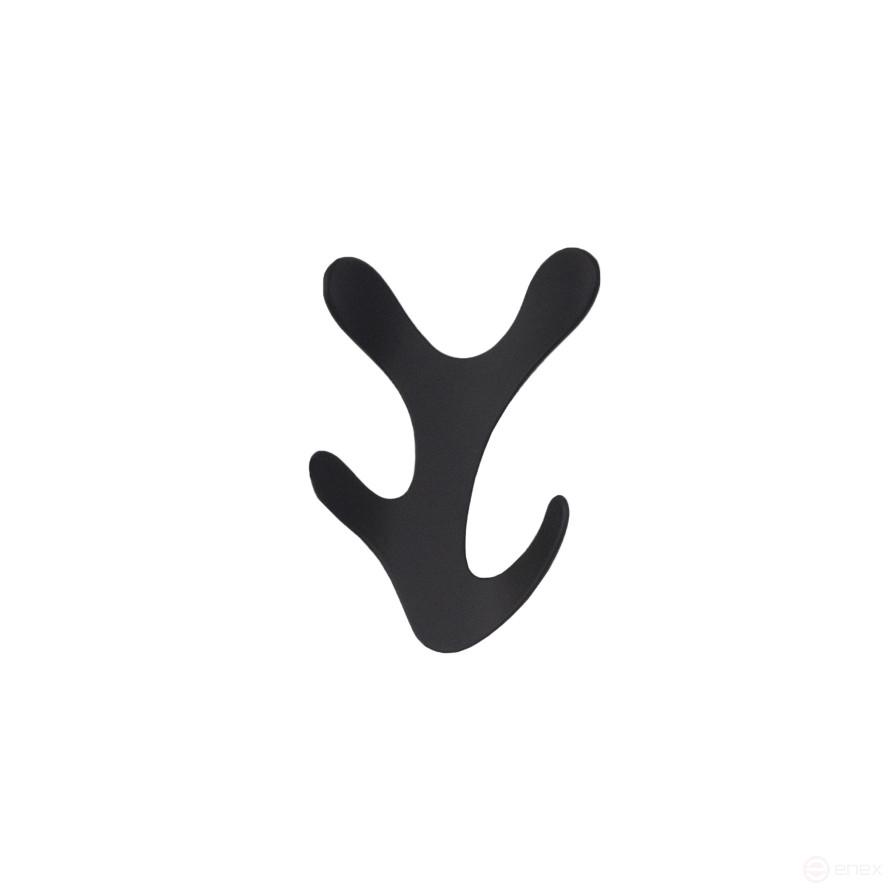 Крючок меб. четырехрожковый мет. KORAL черный матовый AKS