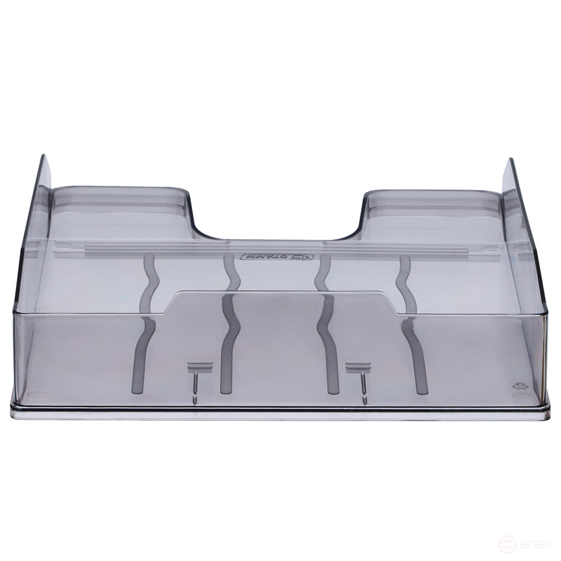 Лоток для бумаг горизонтальный СТАММ "Эксперт", тонированный серый