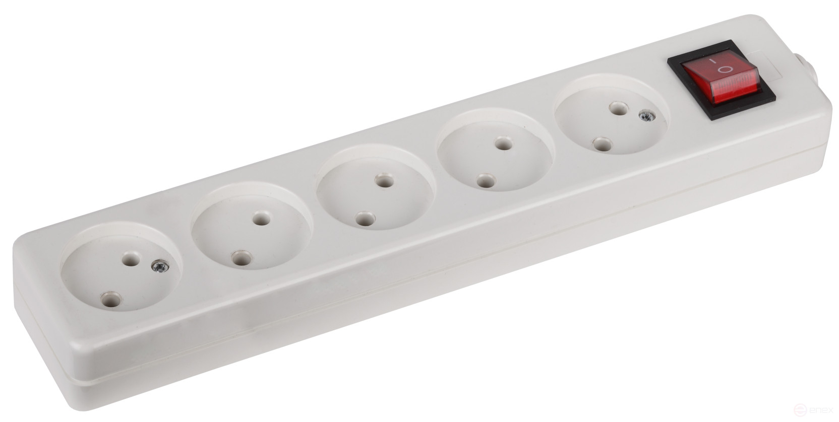 ERA K-5s 5 sockets without grounding with switch white