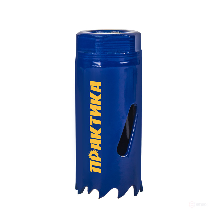 Коронка биметаллическая ПРАКТИКА 22 мм (1шт), клипса (035-929)