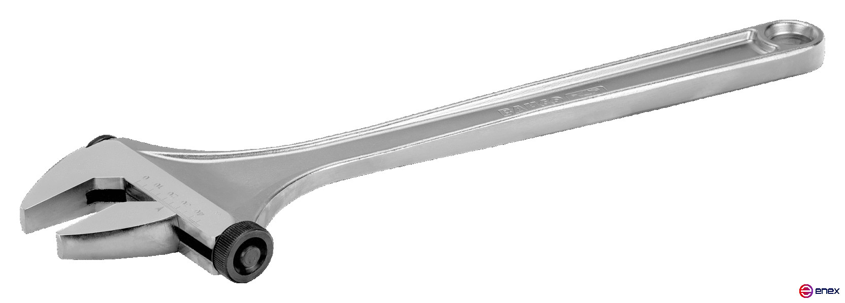 Разводной ключ с боковой гайкой и хромированной отделкой для тяжелых условий эксплуатации, длина 205/захват 29 мм