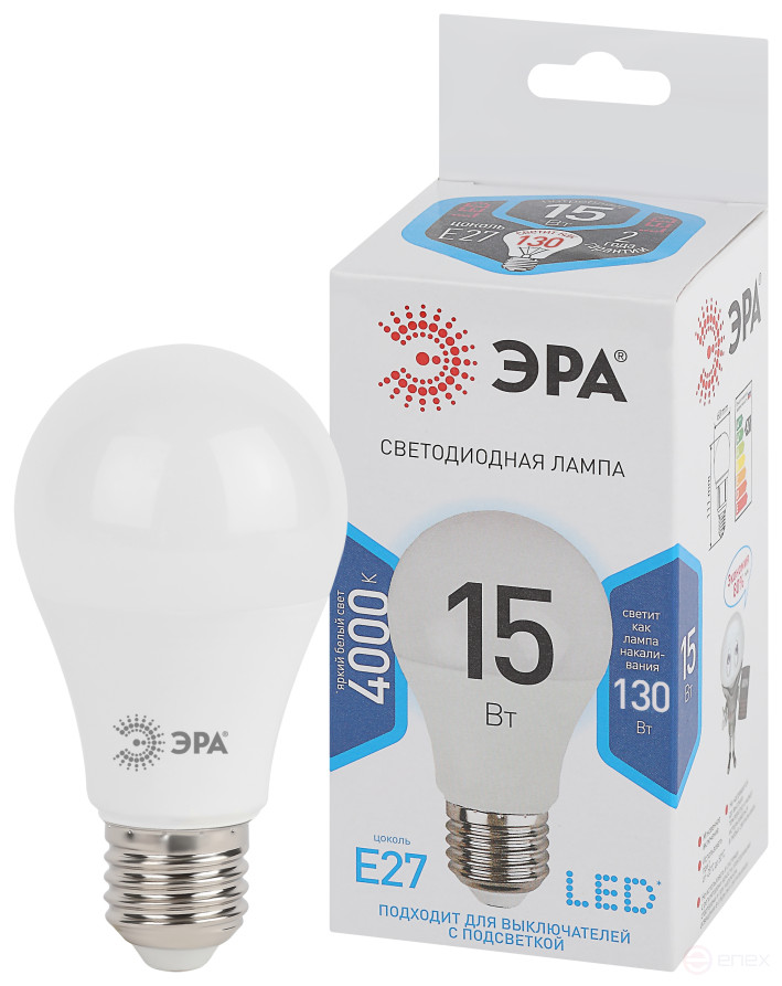 LED lamp ERA STD LED A60-15W-840-E27 15W bulb neutral white light E27