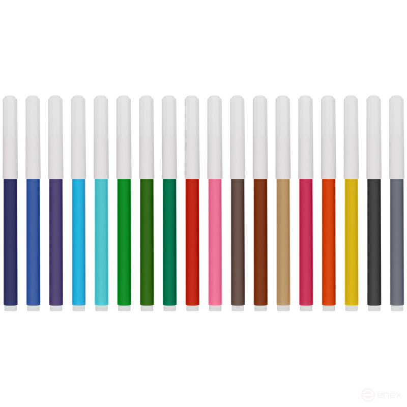 Markers STAMM "Alice", 18 colors, washable, package, European weight