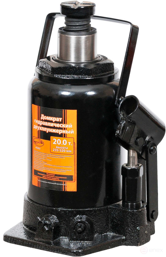 Домкрат гидр. 20,0т (235-570 мм 2-х плунж-ый) (АвтоDело) (43202)