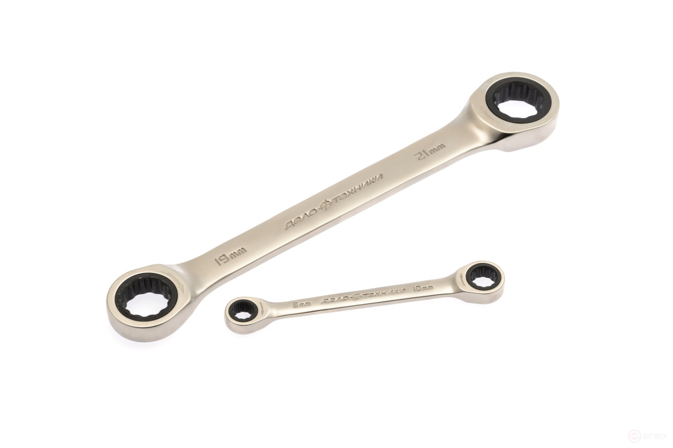 Double-sided ratchet wrench 19x21 mm