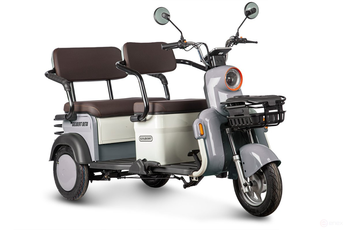 Electric tricycle Rutrike Gelbert Beta 48V/60V 800W, grey-white